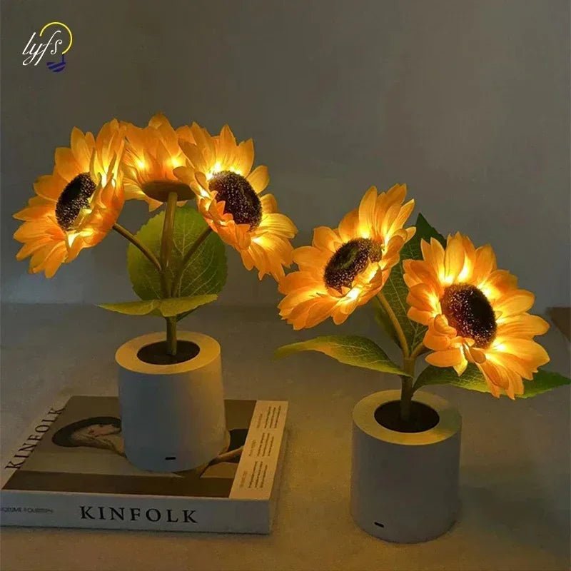 The LED Sunflower Bedside Lamp - Solara