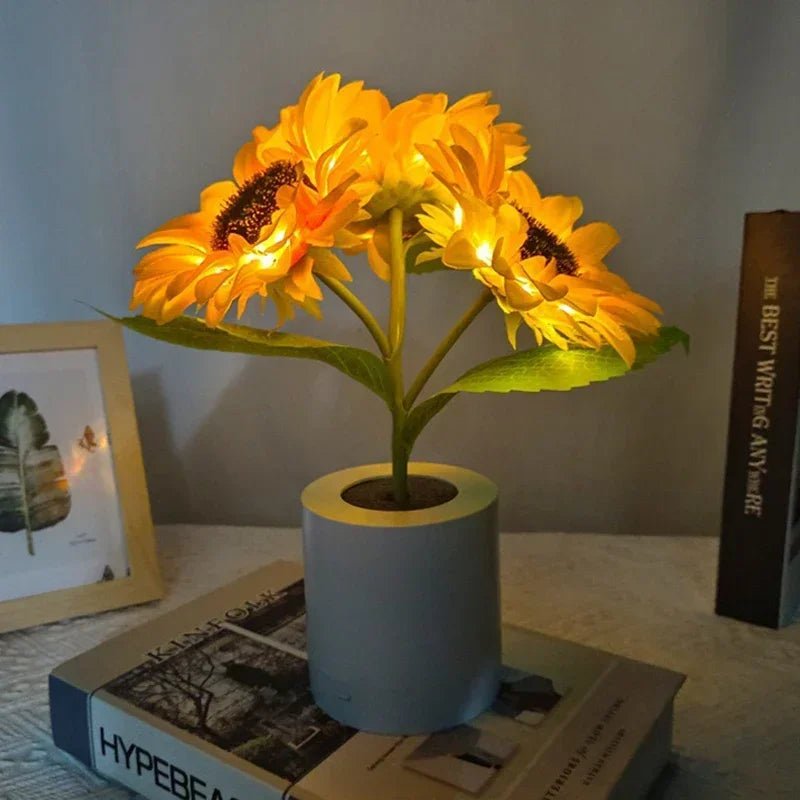 The LED Sunflower Bedside Lamp - Solara