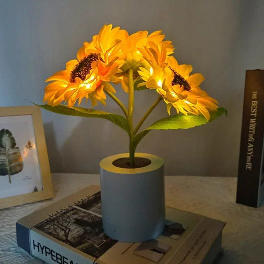 The LED Sunflower Bedside Lamp - Solara
