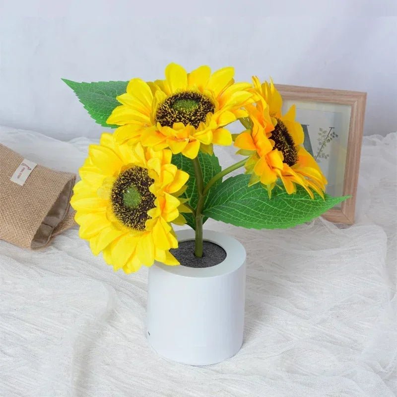 The LED Sunflower Bedside Lamp - Solara